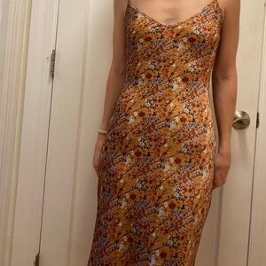 Aritzia floral slip dress
